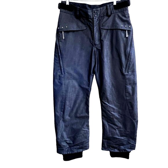 Bonfire Snowboarding Pants Mens Med Black Snow Ski Retro Nylon Vented Pockets - Picture 1 of 16
